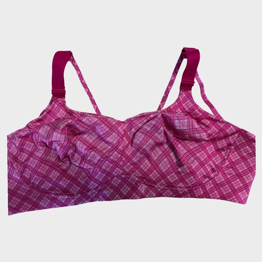 Catherines 48D Pink Patterned Bra - Picture 2 of 7